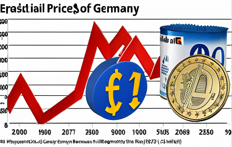 Inflation's Impact**
"A graph showing the rising prices of everyday goods in Germany (e.g., Brot, Milch, Benzin), superimposed on a Euro symbol with a crack running through it, fully clothed, appropriate content, safe for work, professional, modest, illustrating the impact of inflation, realistic style, high quality, perfect anatomy, natural proportions."
**