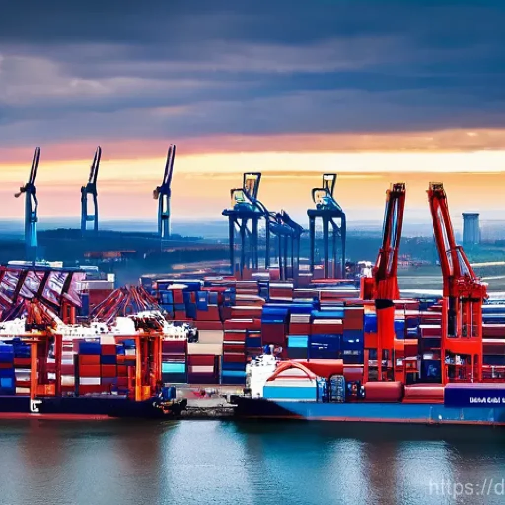 외환관리사와 외환 관리 사례 연구 분석 - **Prompt 1: The Pulse of the Euro – German Exports and Imports**
"A vibrant, high-angle shot of ...