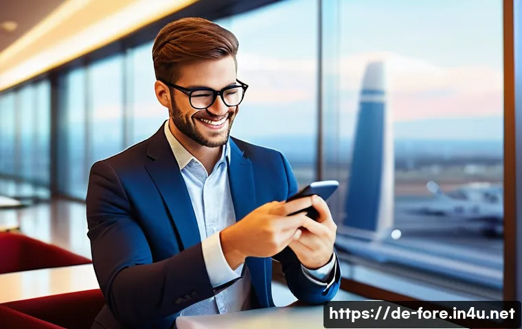 외환관리사와 해외 출장 팁 - **Prompt 1: Effortless Digital Expense Management**
    "A professional, diverse business traveler, ...