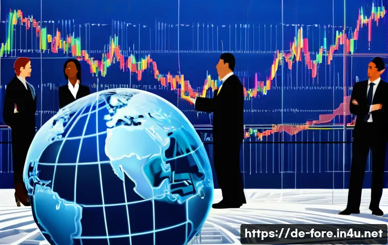 외환관리사와 외환 관리 전략 공유 - **Prompt:** A dynamic, visually rich image illustrating the complex interplay of global economic fac...