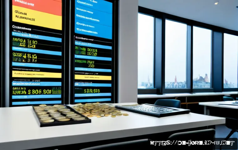 Home 17 외환관리사 자격증과 외환딜러 비교 - Photorealistic comparison scene in a modern German financial training center: a focused professional...